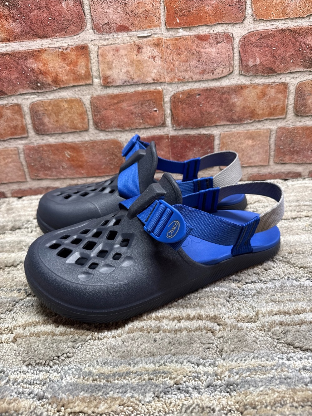 Men’s Chaco Chillos Clog Sandal Strappy Shoes/Marine Navy New In Box/size 9